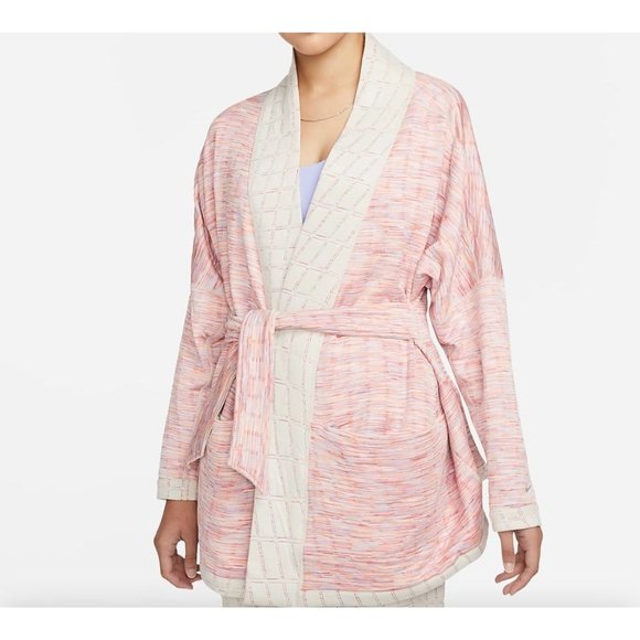 NEW Nike Yoga Therma Fit Reversible Lux Jacquard Top sz 3X Light Brown - Picture 2 of 10